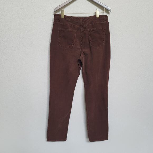 Coldwater Creek Corduroy Pants Womens Size 14 (35 Waist) Brown Straight Leg - Picture 2 of 11